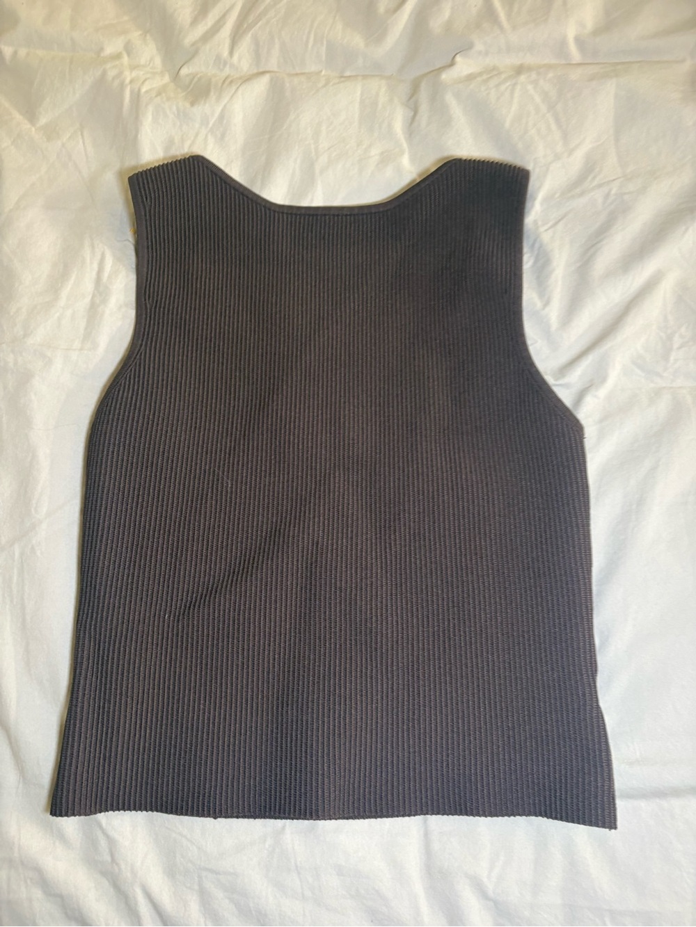 Aritzia Sleeveless Rib Knit Tank Top - Dark brown